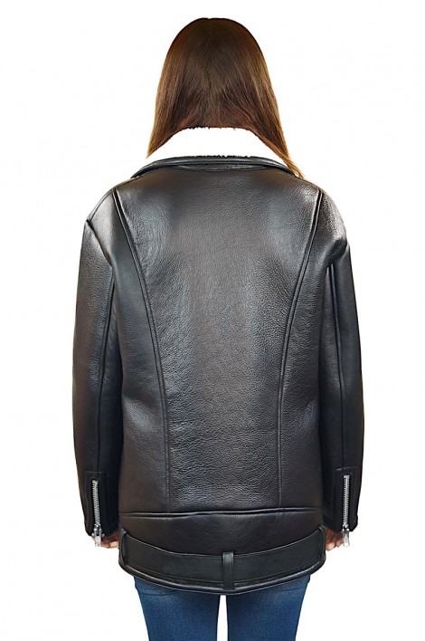 Galeria Kożuch damski RAMONES OVERSIZE BLACK
